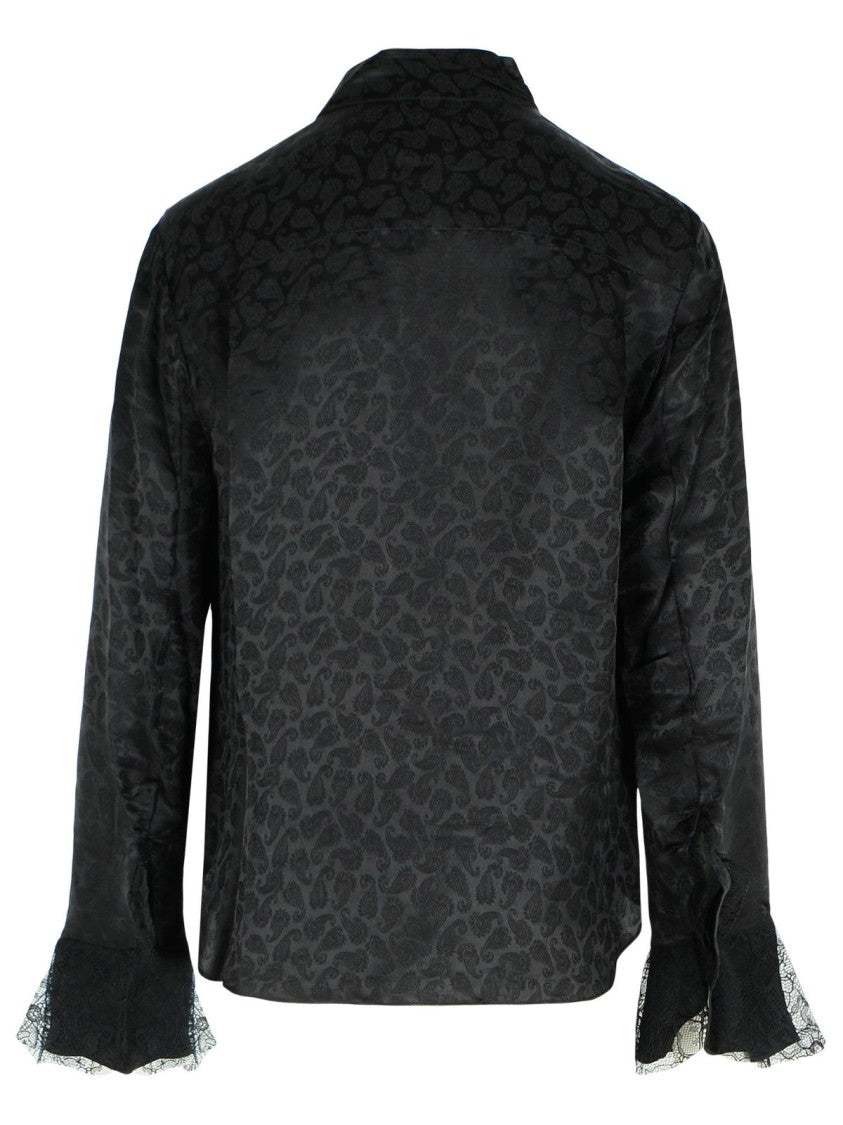 Isabel Marant Raphaella Blouse In Silk And Black Viscose