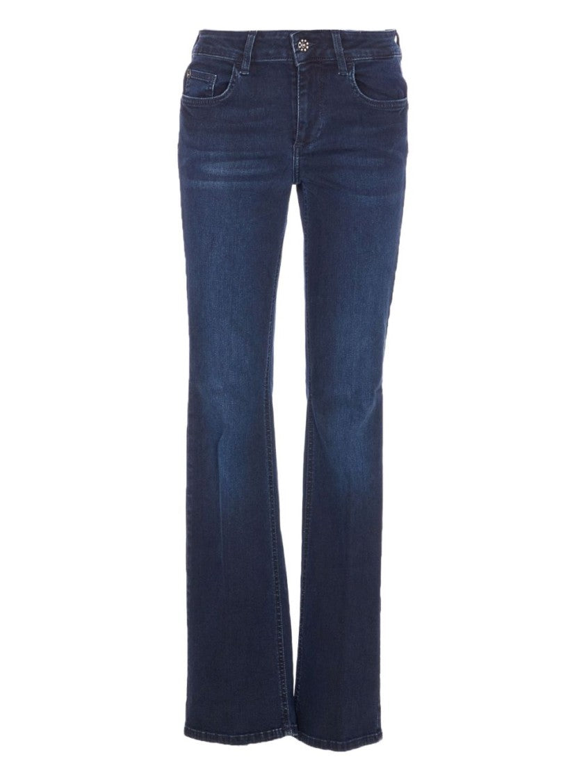 Liu Jo Mid-Rise Flared Black Jeans