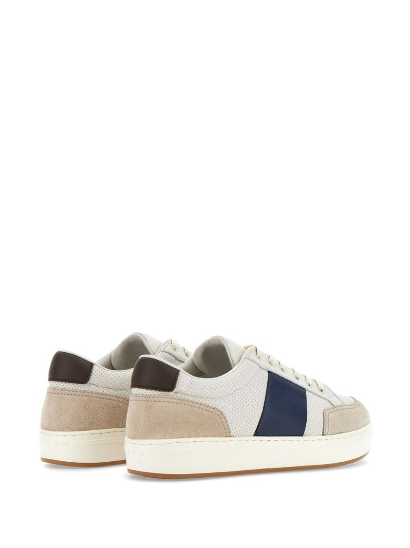 Hogan White Sneakers With Perforated And Smooth Textures