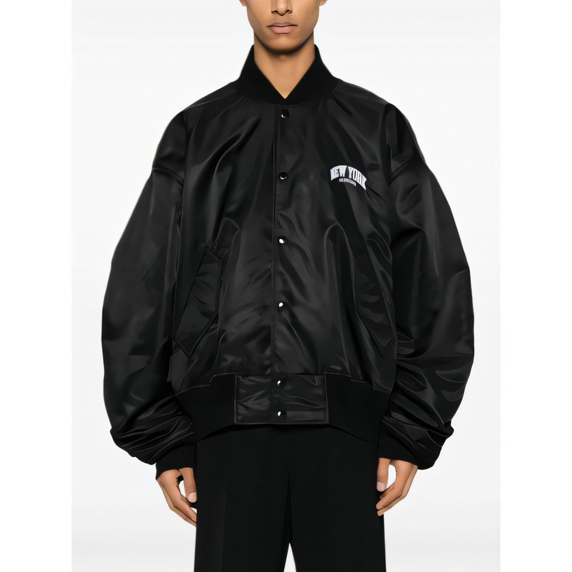 Balenciaga Bomber Jacket With Bold 'New York' Graphic
