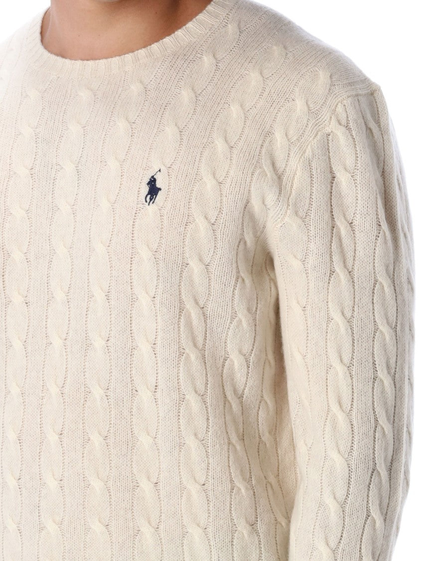 Polo Ralph Lauren Cable Knit Sweater With Ribbed Cuffs