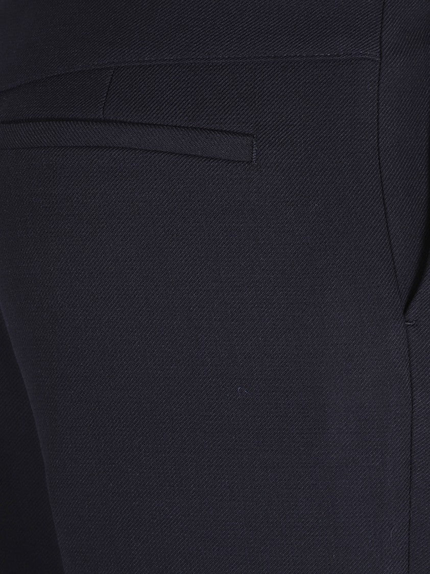 Etro High-Waisted Stretch Wool-Blend Gabardine Trousers