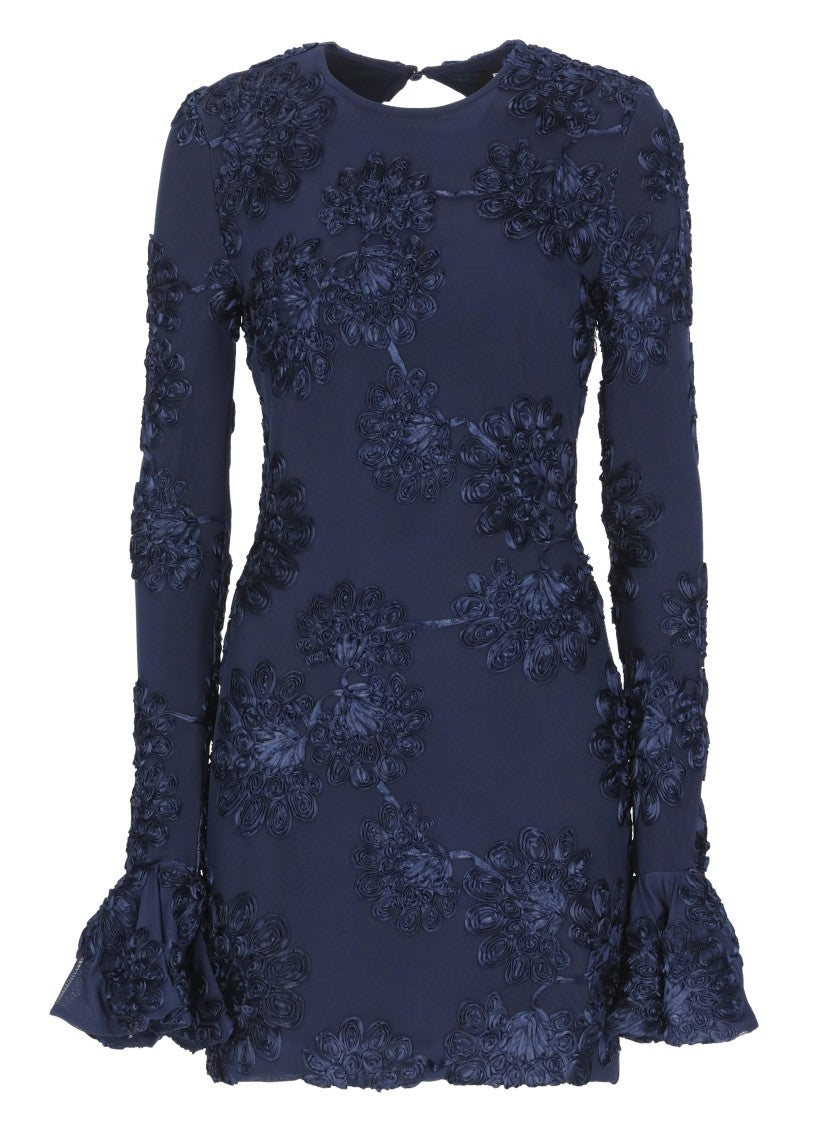 Rotate Tulle Dress With All-Over Rose Details
