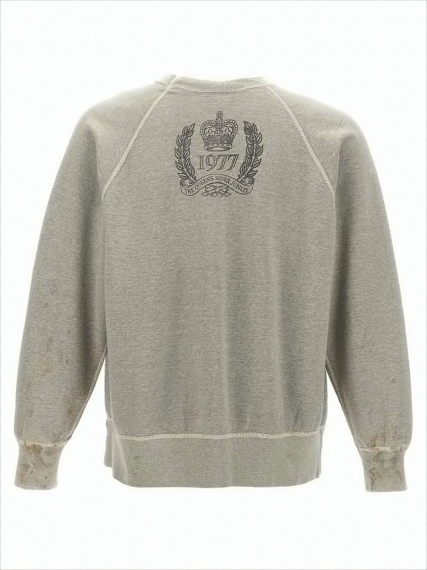 Saint Mxxxxxx Vintage Graphic Print Long-Sleeve Sweatshirt With Distressed Details