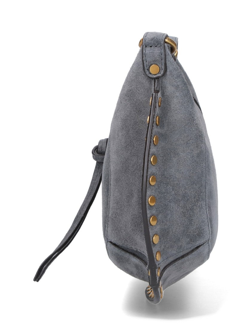 Isabel Marant Small "Oskan Moon" Shoulder Bag – Grey