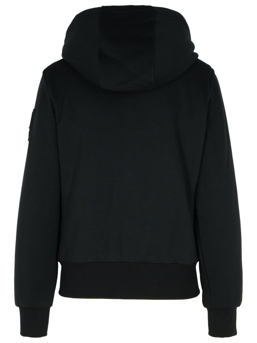 Moose Knuckles Classic Bunny' Black Cotton Blend Sweatshirt