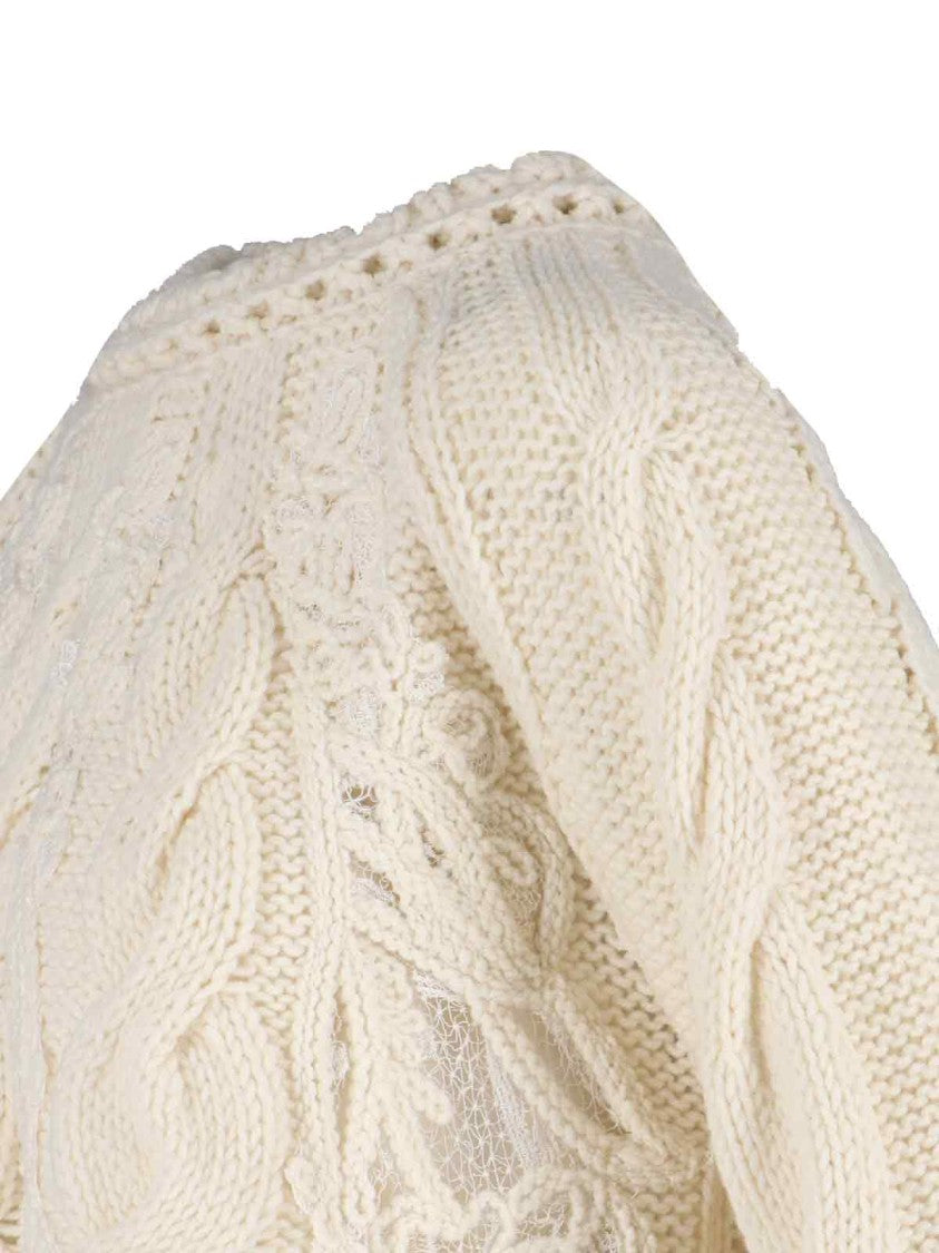 Ermanno Scervino Cable Knit Sweater – Cream