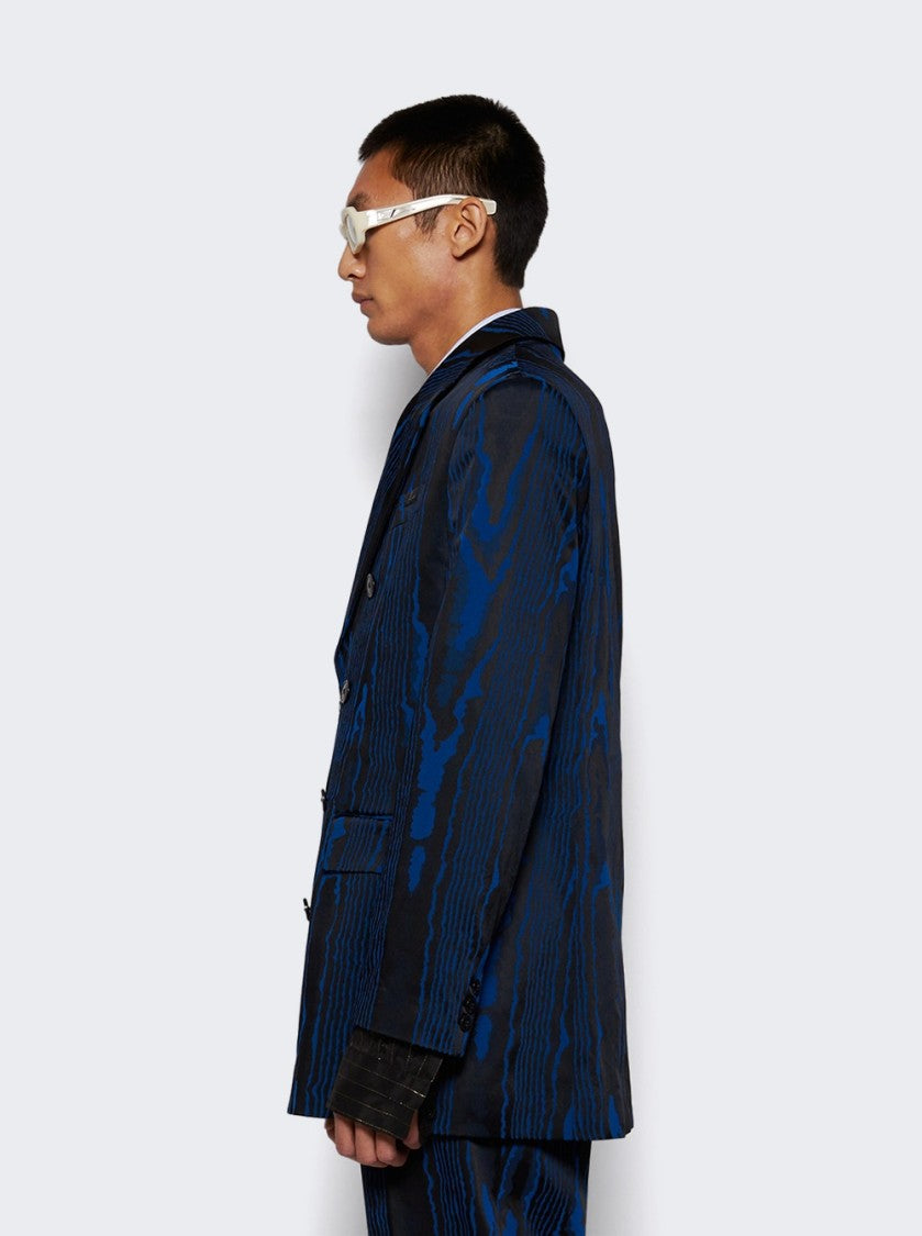 Martine Rose Double Breasted Jacket Blue And Black