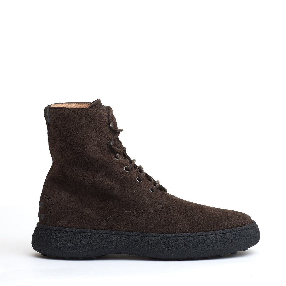 Tod's Polish Winter Gommino Suede Dark Brown