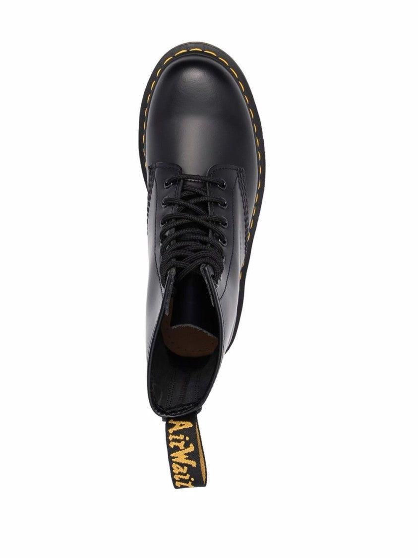 Dr. Martens Lace-Up Black Ankle Boots With Rounded Toe