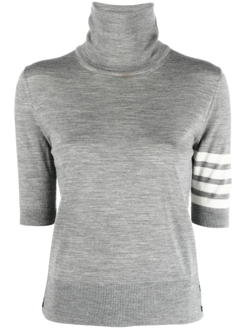 Thom Browne High Neck Short Sleeve Sweater