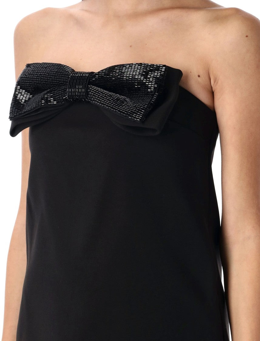 Self-Portrait Bandeau Mini Dress Bow