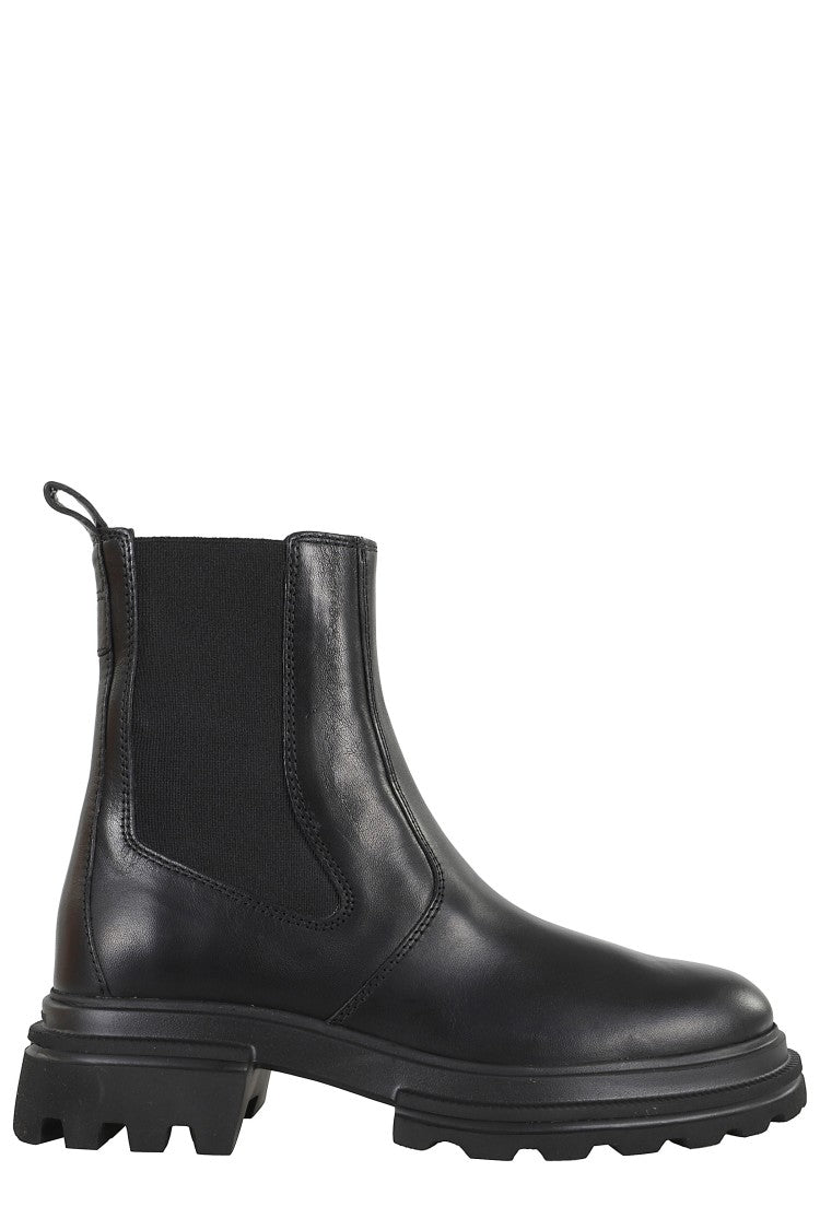 Hogan H674 Ankle Boot With Elastic Inserts And Robust Sole