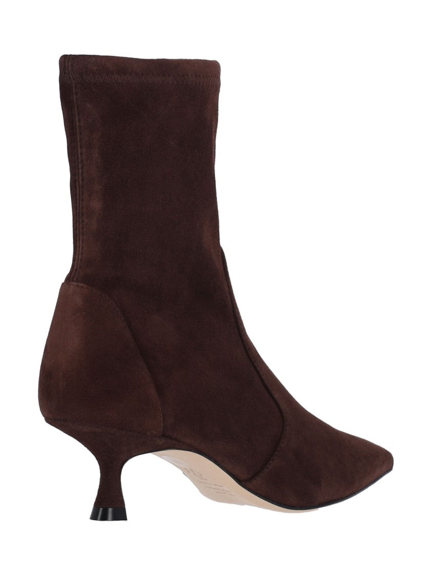 Stuart Weitzman "Naomi 50" Ankle Boots – Black