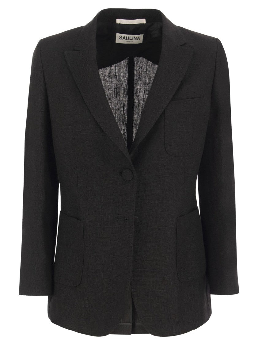 Saulina Adelaide - Linen Two-Button Jacket