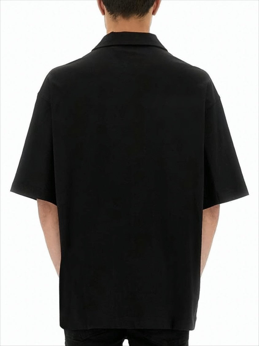 Versace Relaxed-Fit Polo Shirt With Rectangular Patch Logo