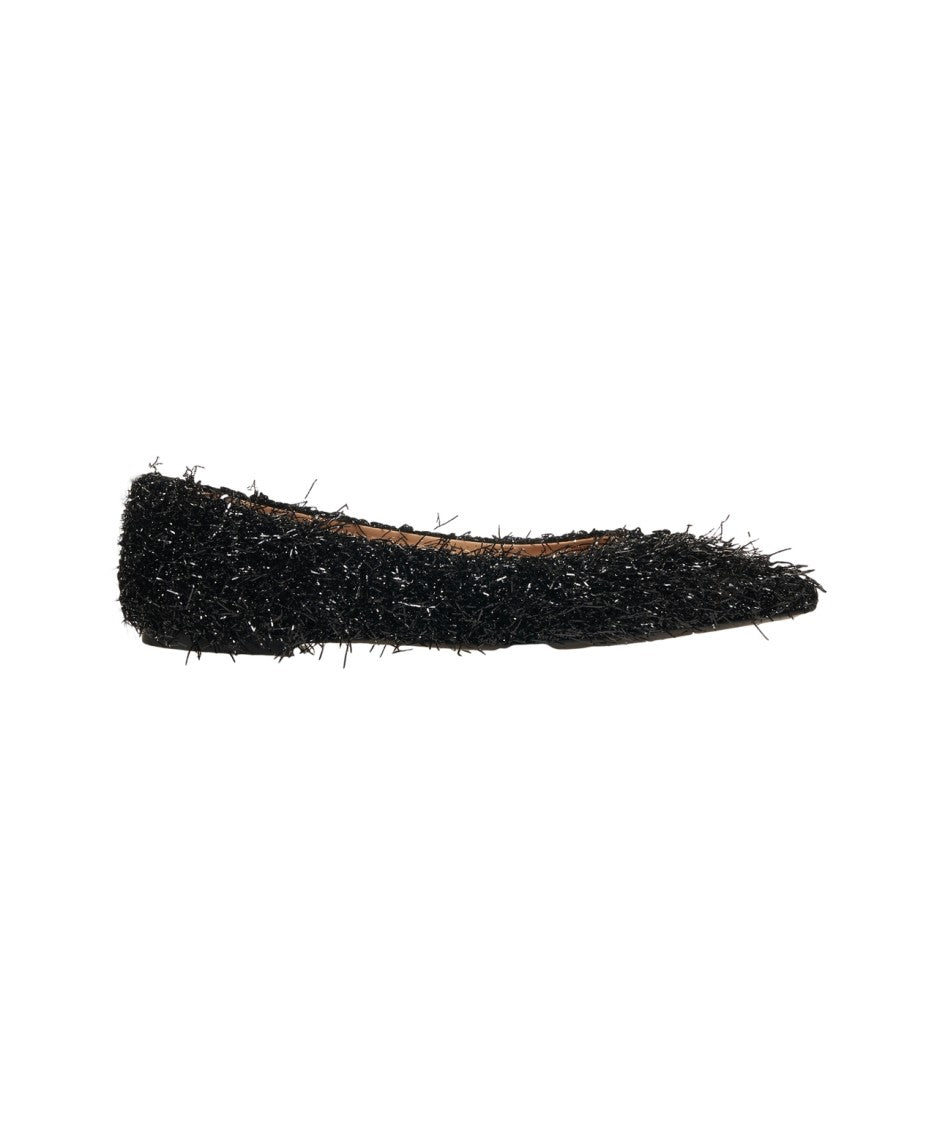 Gender Lurex Fringed Ballerinas