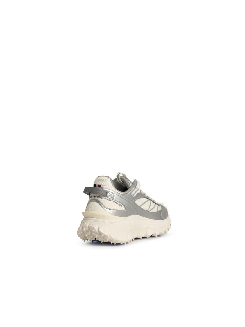 Moncler Trailgrip Gtx' Silver Leather Blend Sneakers