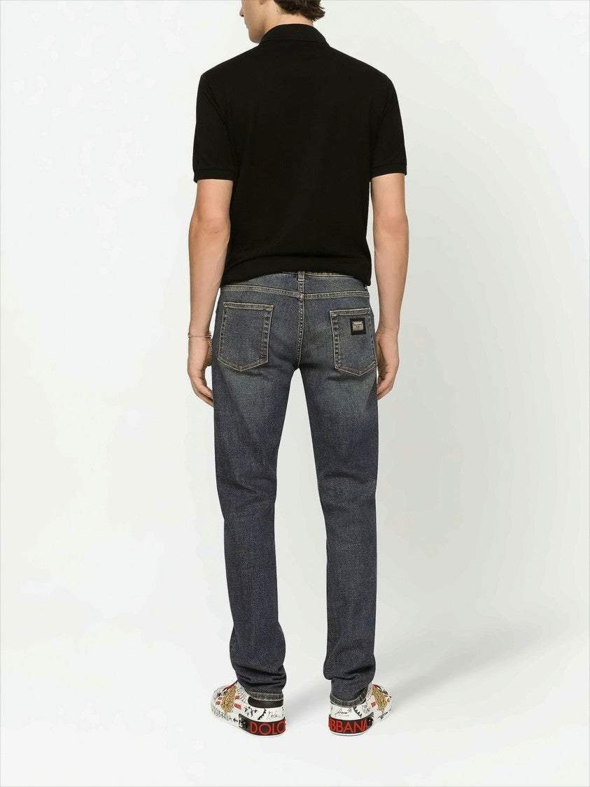 Dolce & Gabbana Collared Black Polo Shirt With Tailored Fit