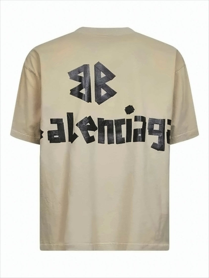 Balenciaga Boxy-Cut Graphic T-Shirt With Fragmented Typography