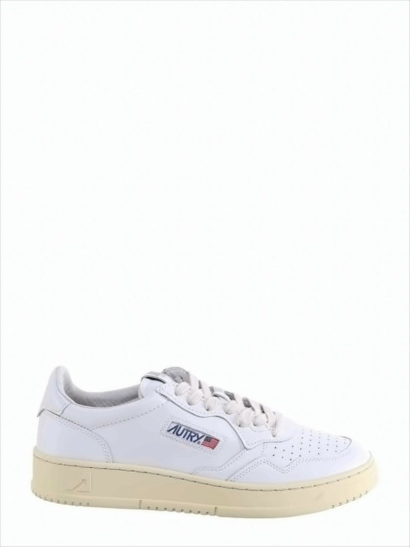 Autry Low-Top Leather Sneakers With Perforated Detailing