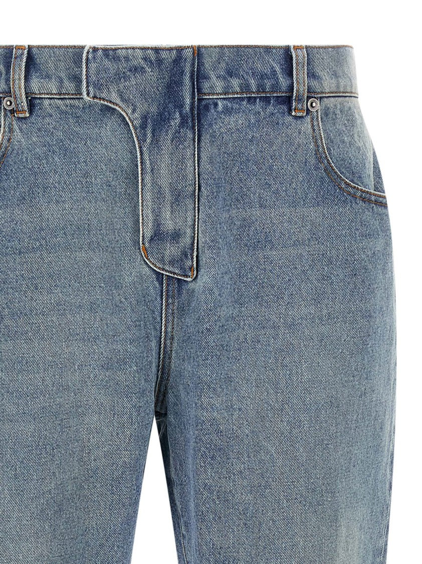 Balmain Stonewashed Cotton Denim Jeans