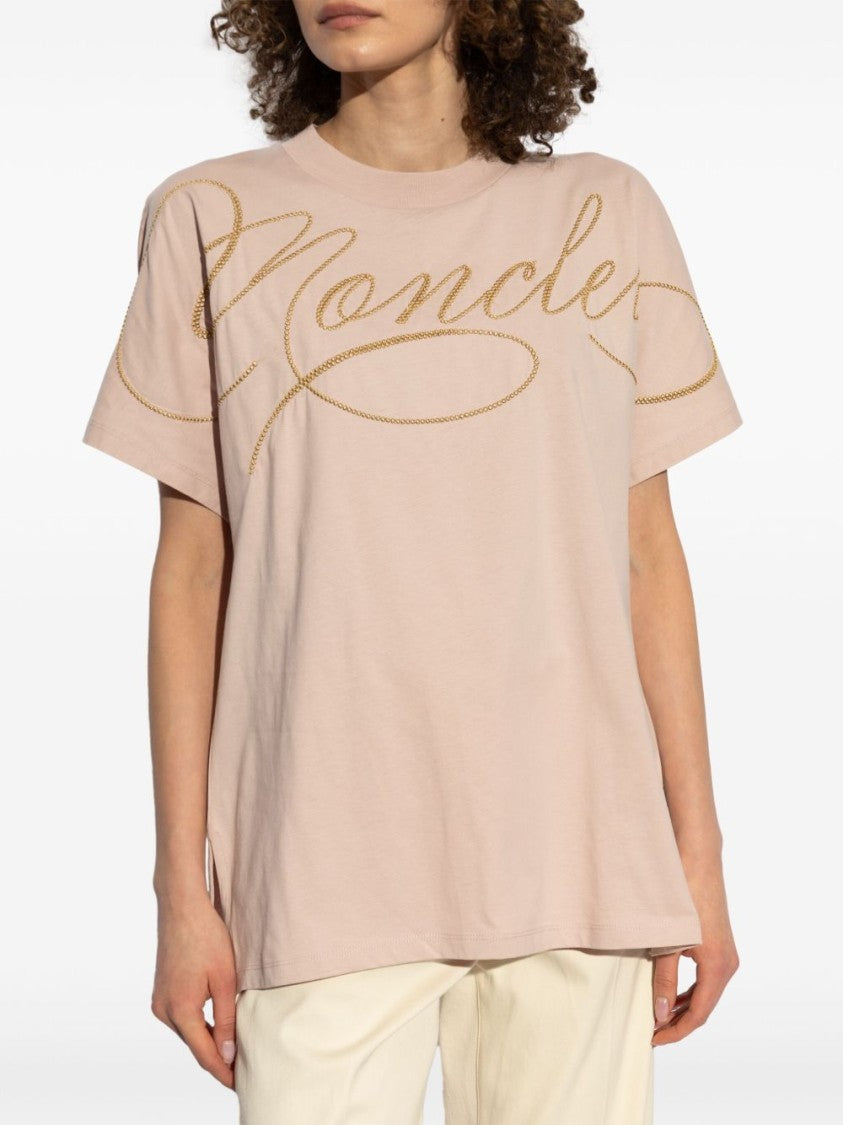 Moncler Powder Pink Crew Neck T-Shirt