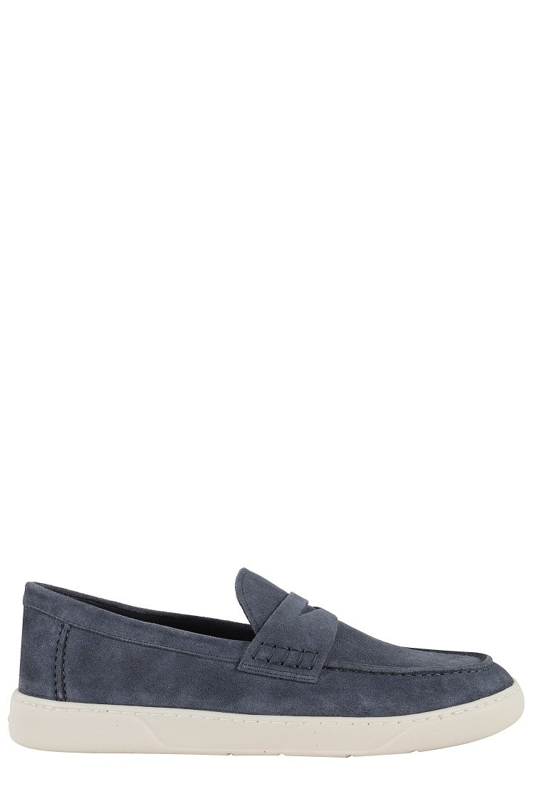 Hogan Suede Moccasin With Stitched Mask