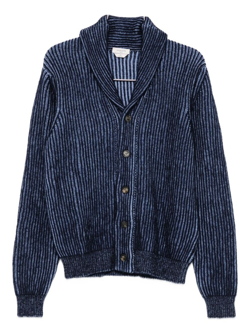 Jacob Cohen Classic Blue Sweater With Round Neckline