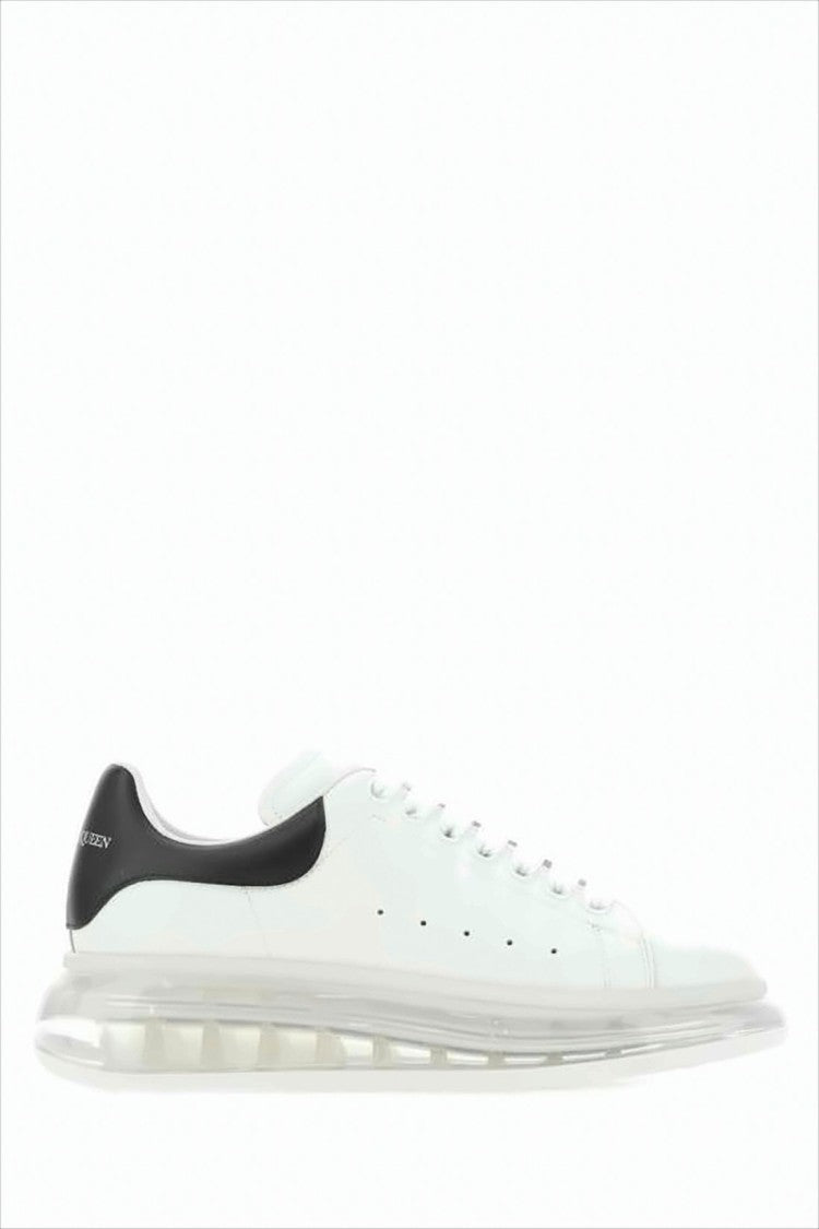 Alexander Mcqueen White Leather Sneakers With Transparent Oversized Sole