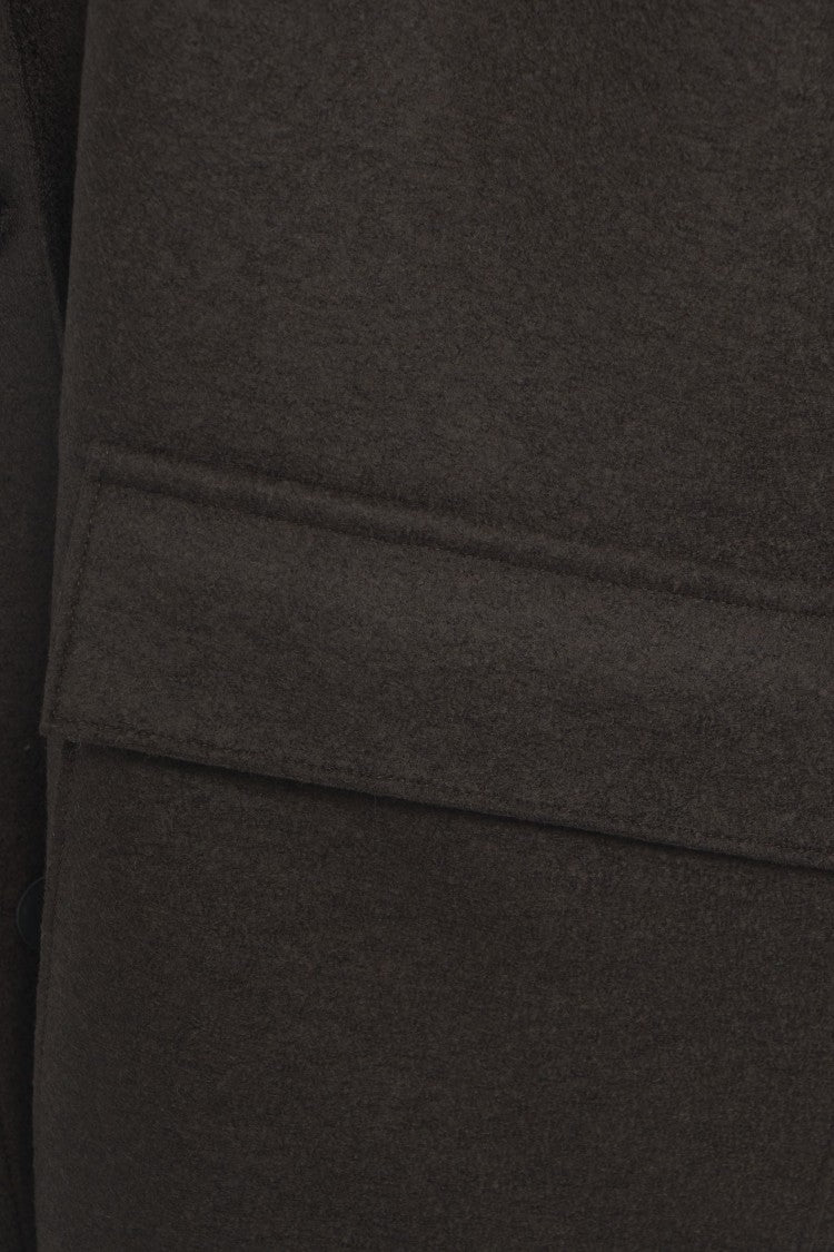 Harris Wharf London Relaxed Virgin Wool Oversized Coat With Classic Collar