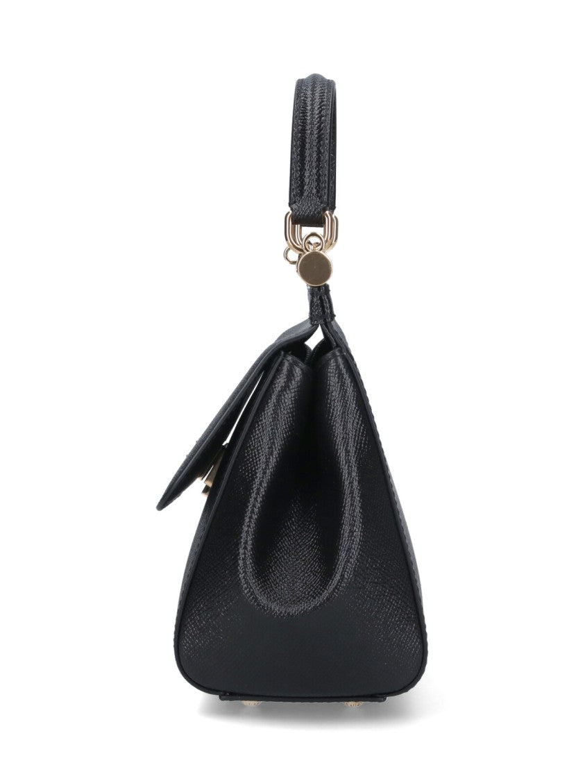 Dolce & Gabbana Medium Black Calfskin Sicily Handbag