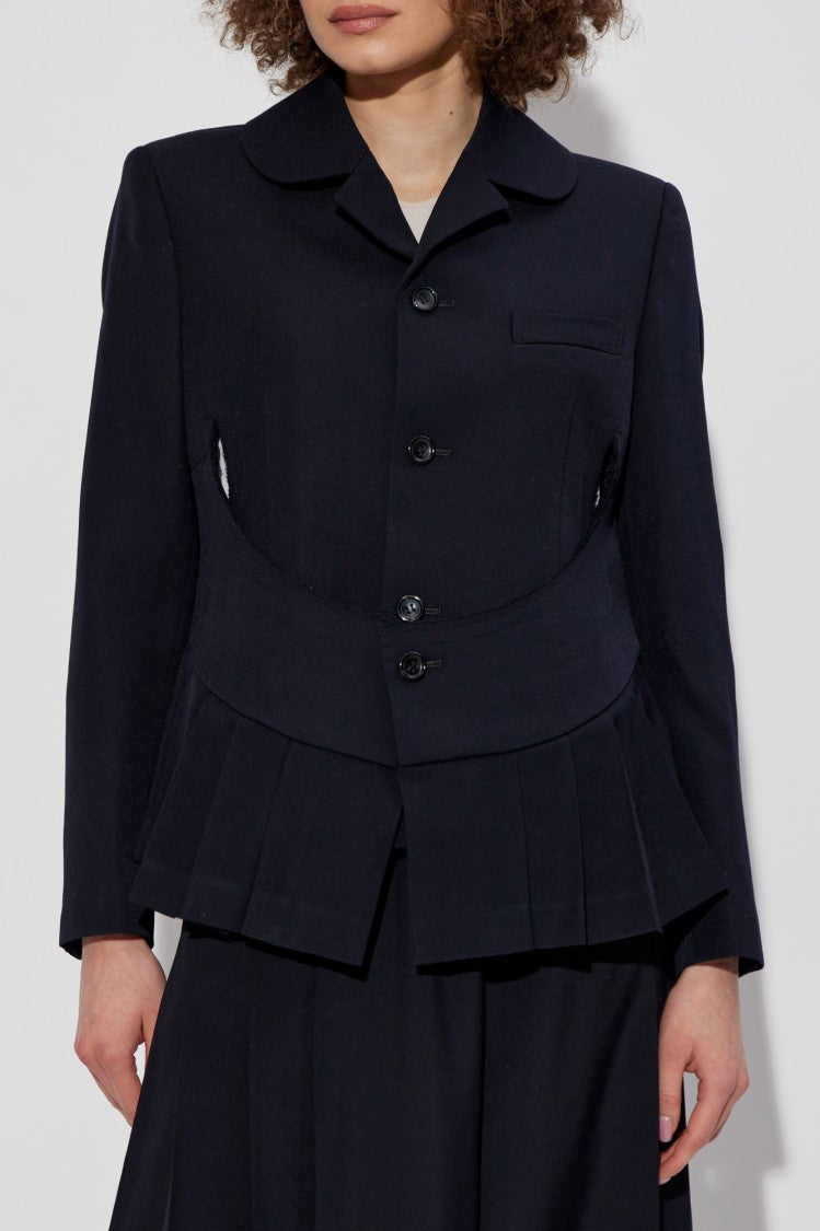 Cdg By Comme Des Garçons Tailored Navy Wool Jacket