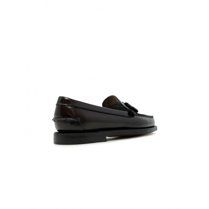 Sebago Will Brown Burgundy Leather Loafers