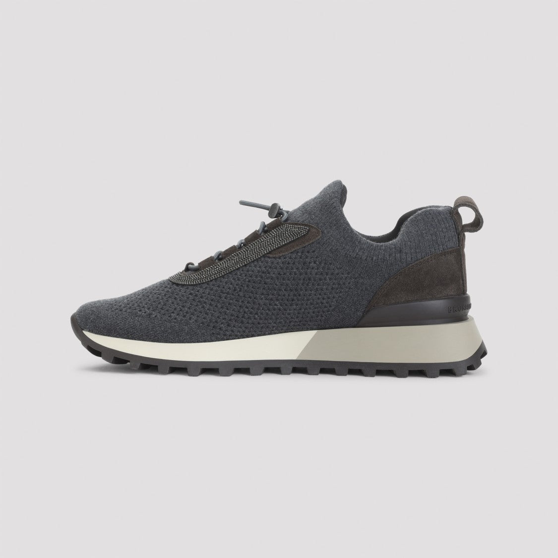 Brunello Cucinelli Black Stone Textile Runner Sneakers
