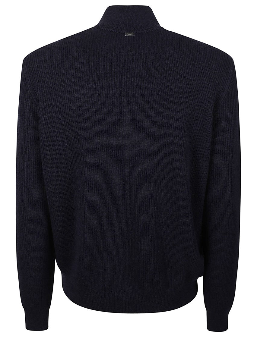 Herno Quilted Merino Wool Bomber Jacket With Down Padding