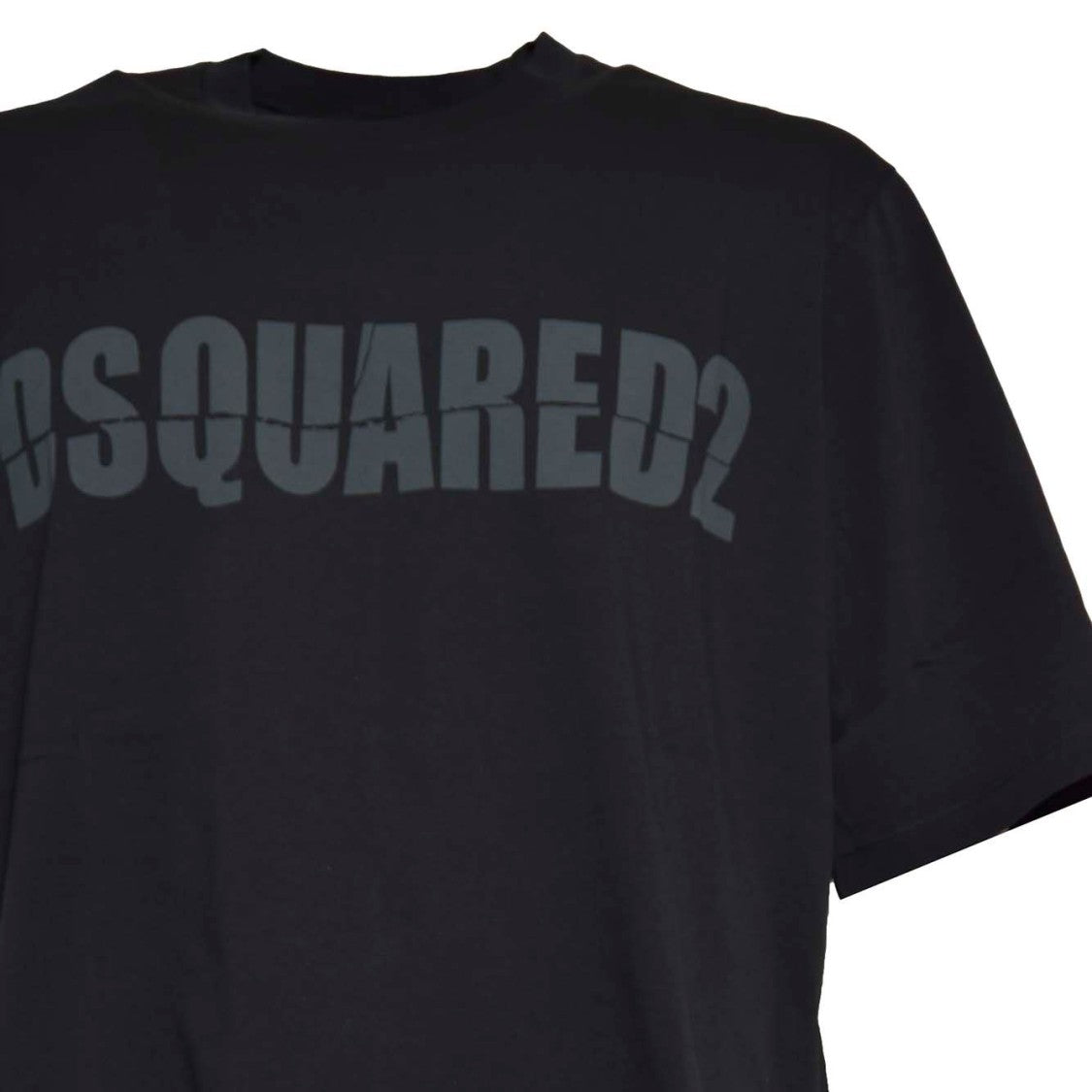 Dsquared2 Loose-Fit Black Cotton T-Shirt With Print