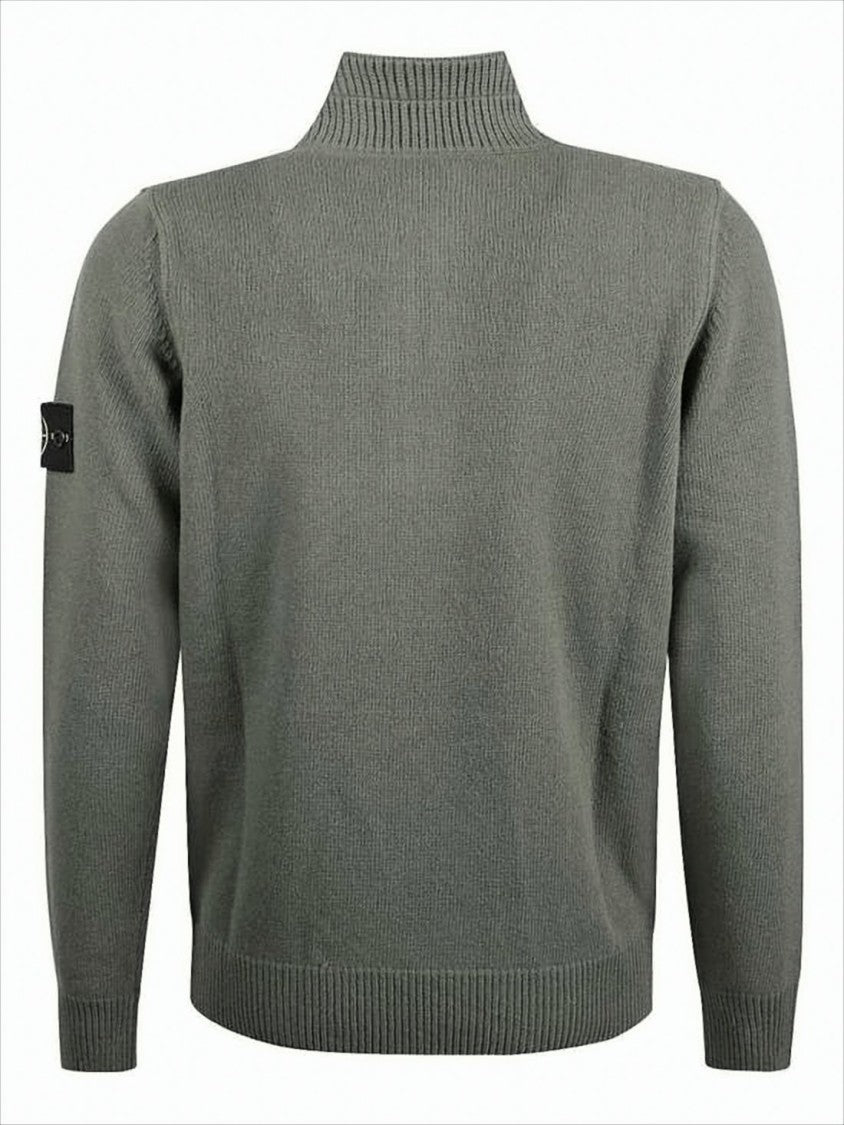 Stone Island Knitted Turtleneck Sweater With Ribbed Collar