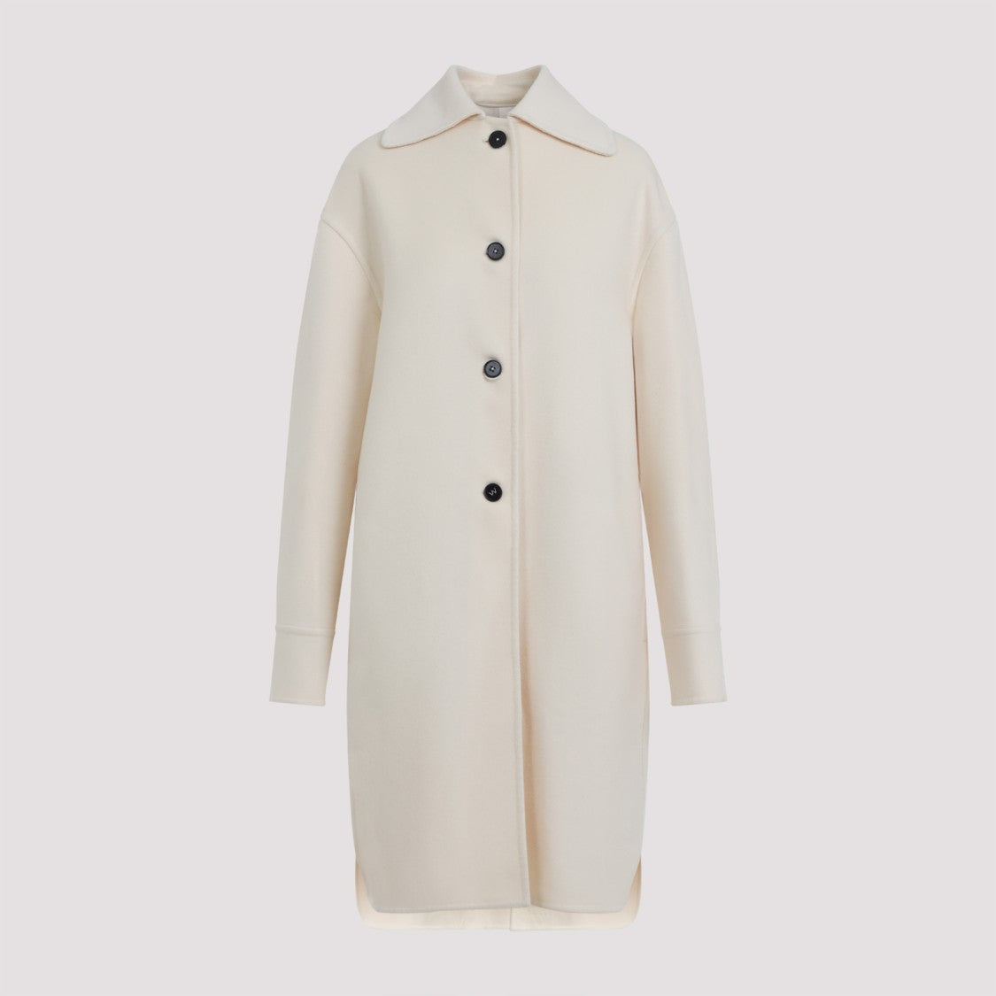 Jil Sander Knee-Length Wool Coat With Classic Collar
