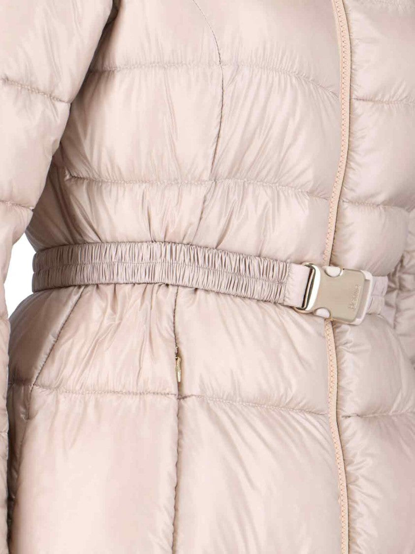 Herno Maxi Down Jacket With Belt – Beige