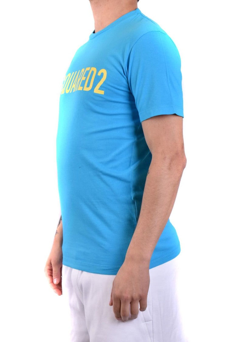 Dsquared2 Blue Cotton Print Tee