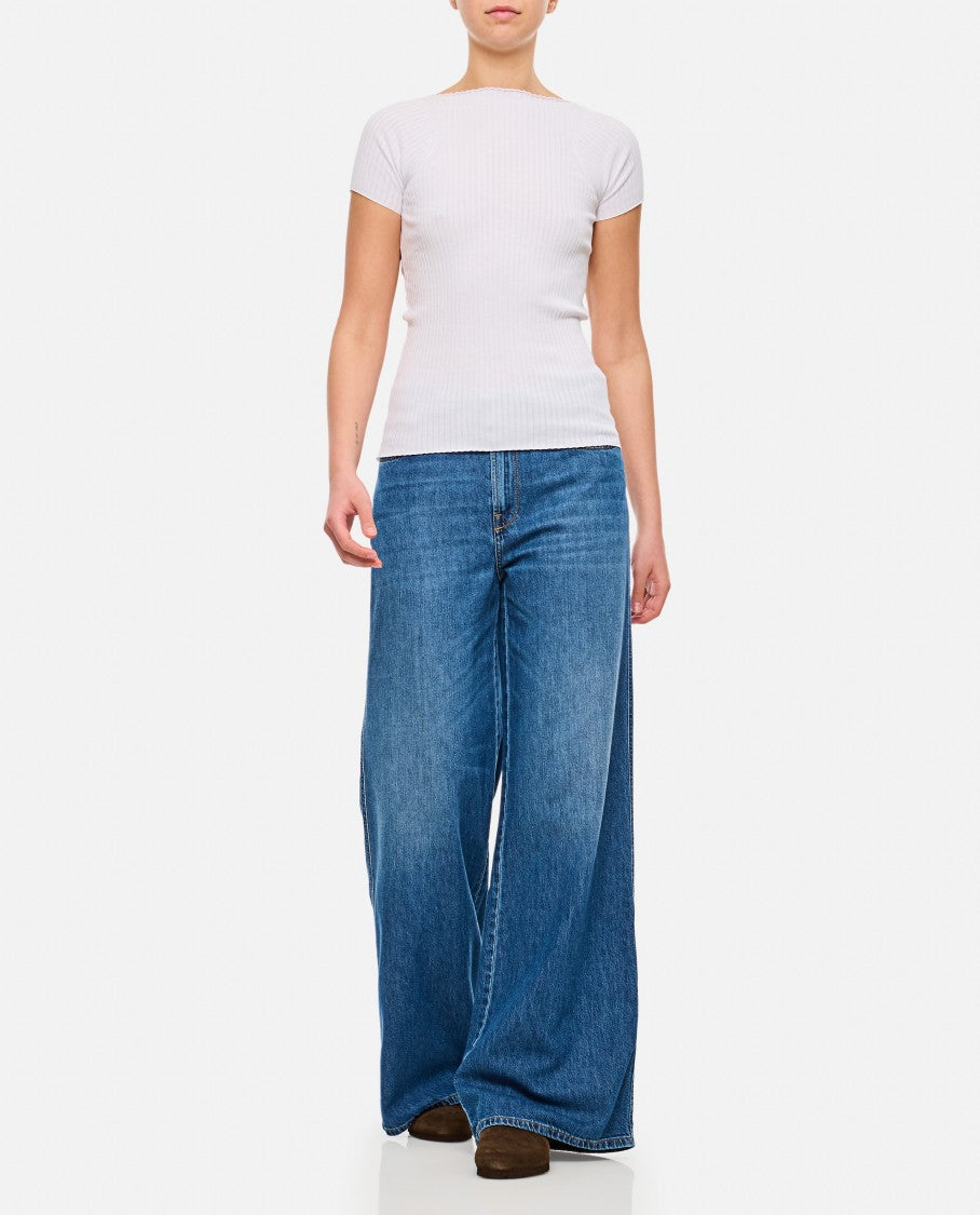 Sportmax Fitted Knitted Top With Short Sleeves