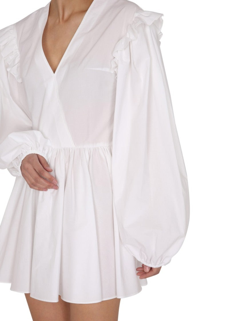 Patou V-Neck Dress With Balloon Sleeves