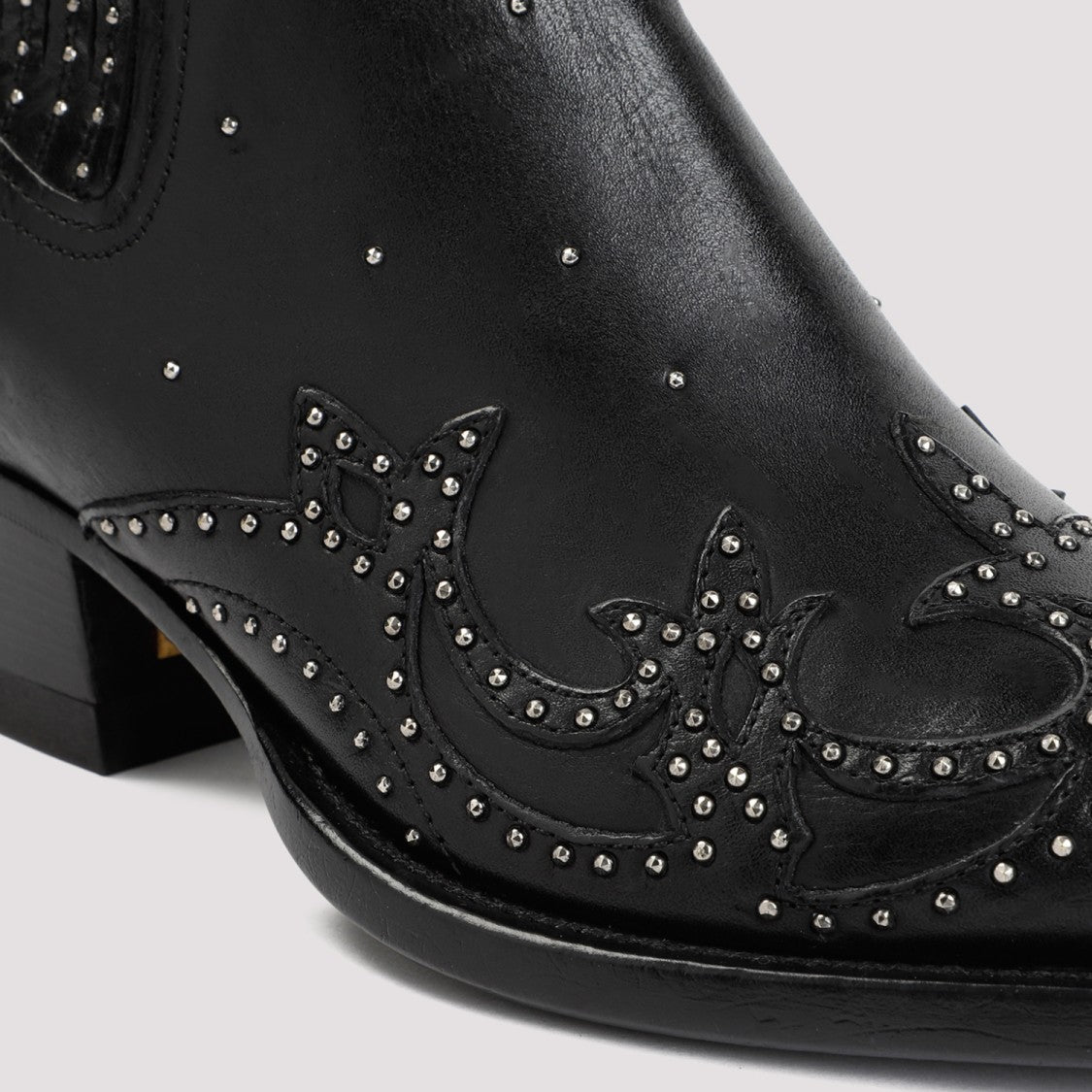 Golden Goose Debbie Black Cow Leather Beatles Boots