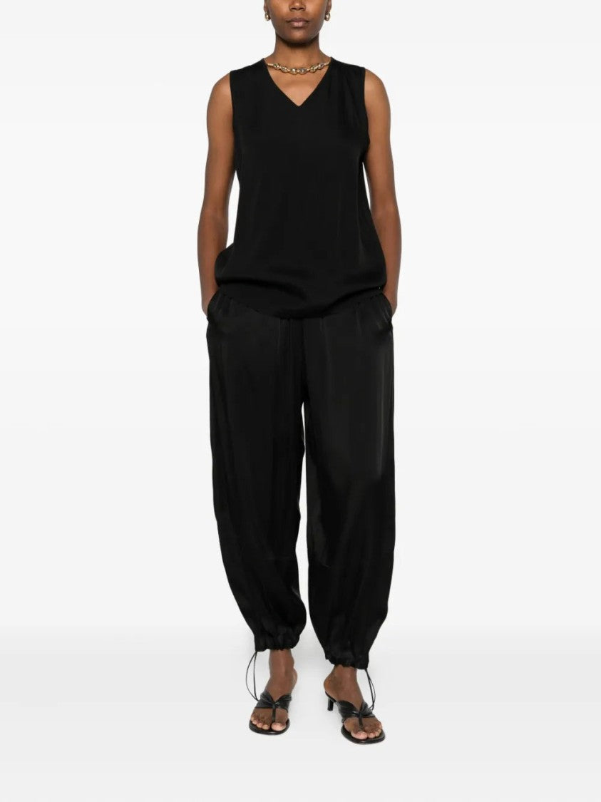 Fabiana Filippi V-Neck Satin Top