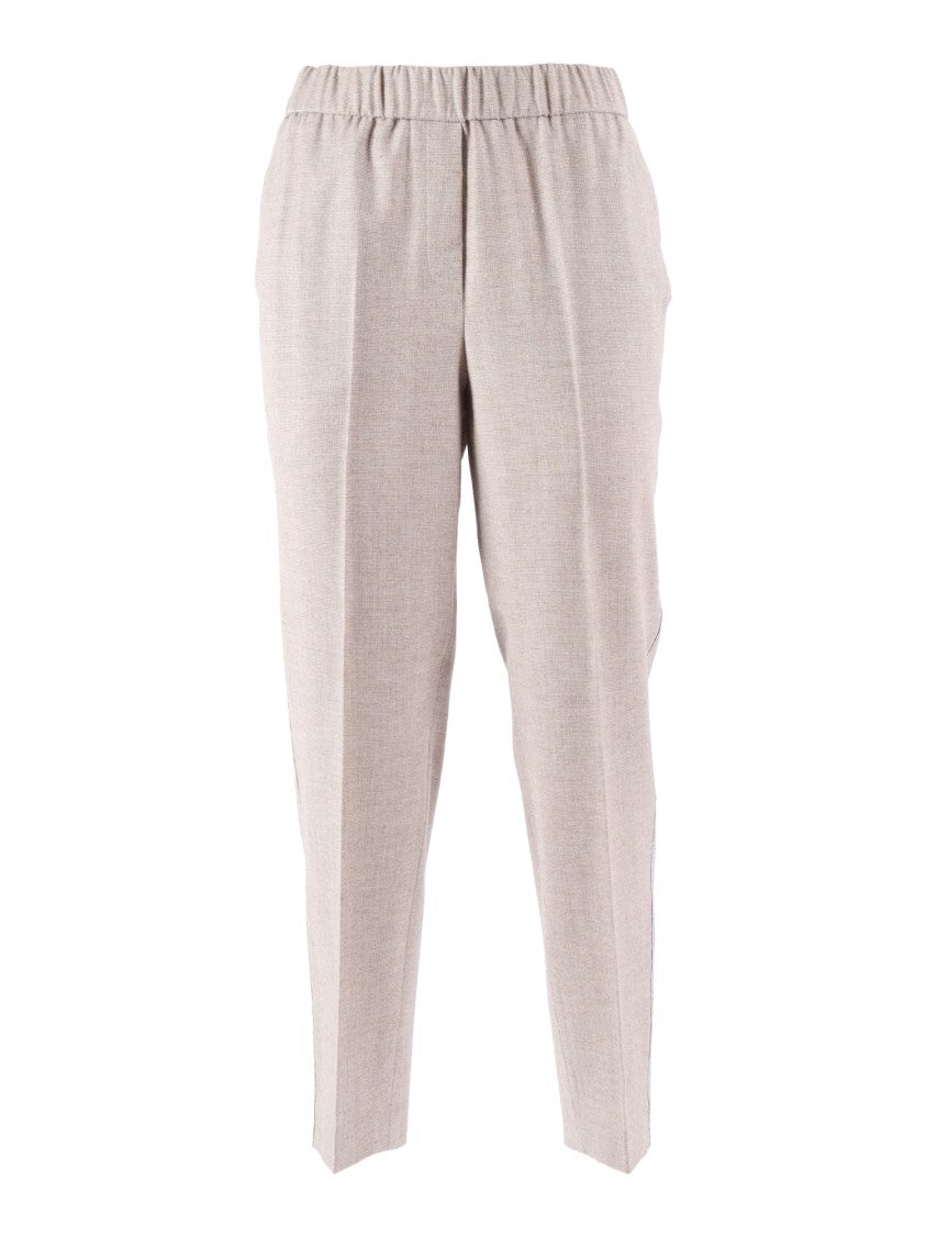 Peserico Relaxed Fit Trousers With Tapered Leg