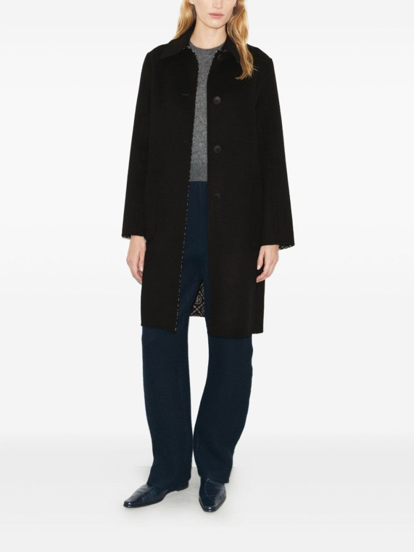 Tory Burch Tailored Black Coat With Structured Silhouette