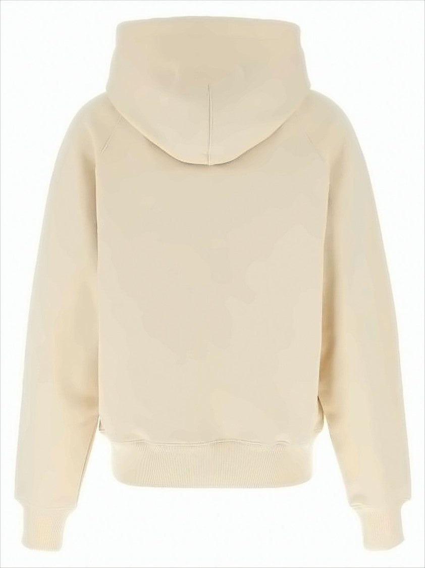 Ami Cropped Cotton Hoodie With Raglan Sleeves
