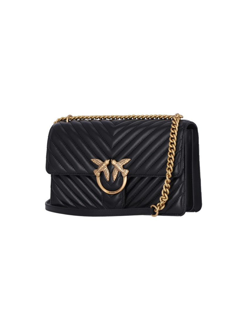 Pinko "Classic Love One" Shoulder Bag – Black