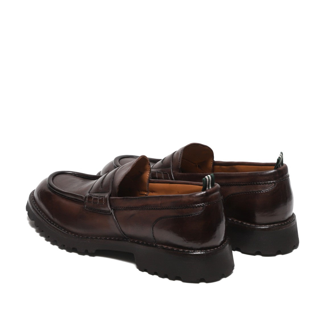 Green George Mocassino In Morbida Pelle A Concia Vegetale Marrone